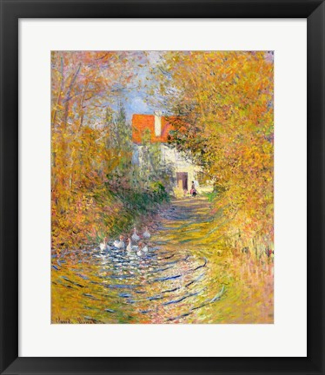 Framed Art The Duck Pond, 1874 by Claude Monet Wall Decor 18x24 Artwork